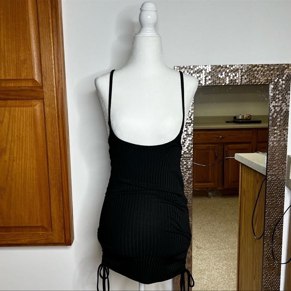 Fashion Nova Smooth Talking Rib Skirtall Dress - Black - Picture 3 of 10